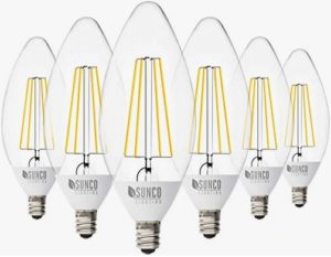 Best E12 Bulbs - Sunco Lighting Dusk to Dawn Outdoor Candelabra