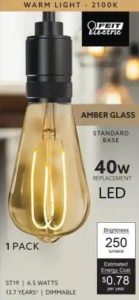 Feit 40 LED Amber Light Bulb Packaging